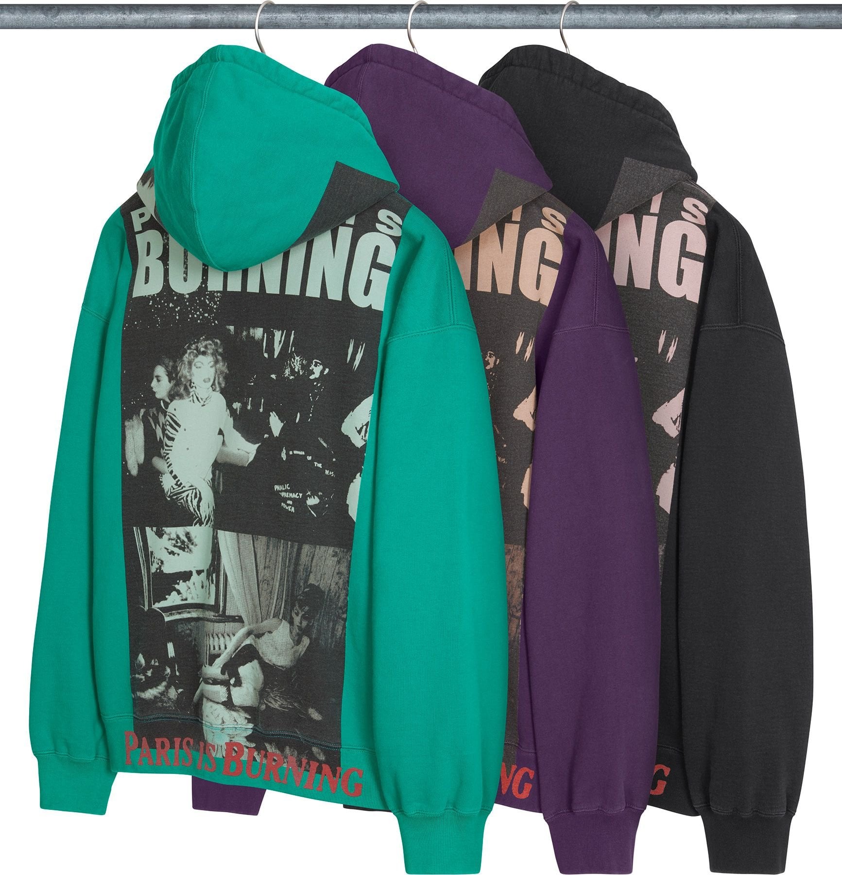 Paris Is Burning Zip Up Hooded Sweatshirt
